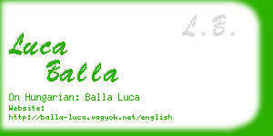 luca balla business card